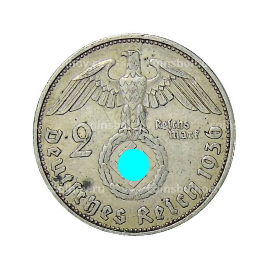 Монета 2 рейхсмарки 1936 года E Германия