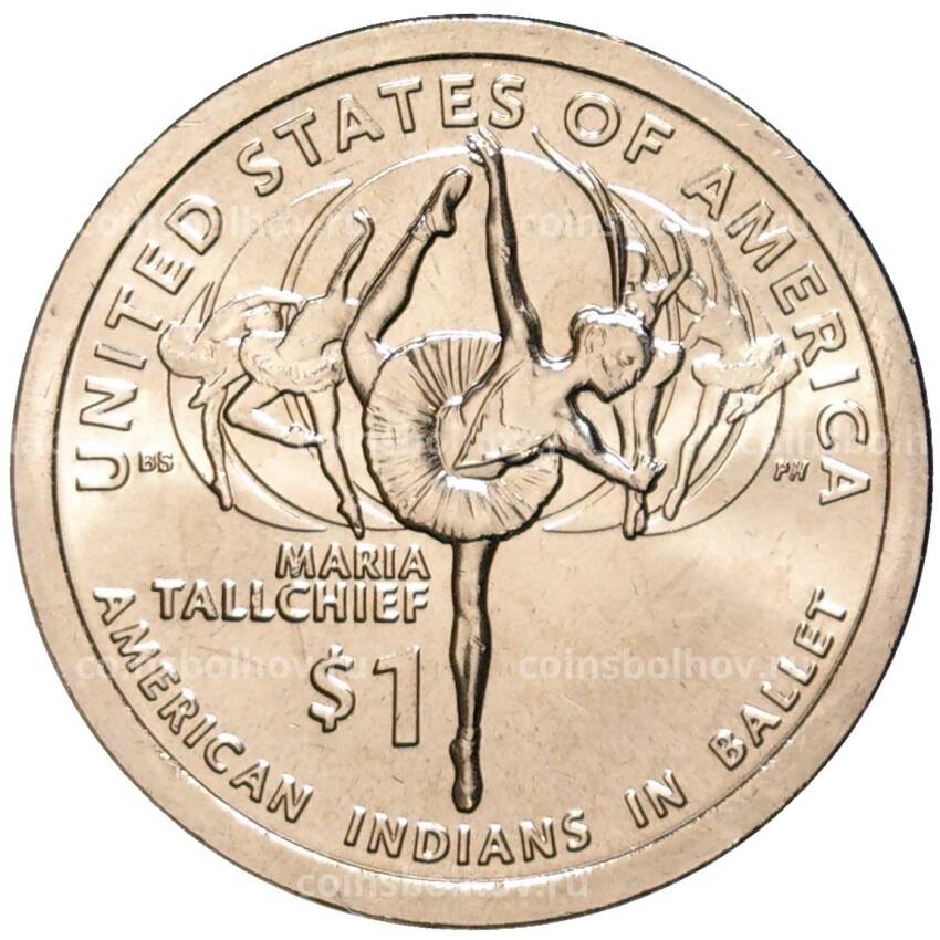 Монета 1 доллар 2023 года D США — «Коренные Американцы — Мария Толчиф и американские индейцы в балете»