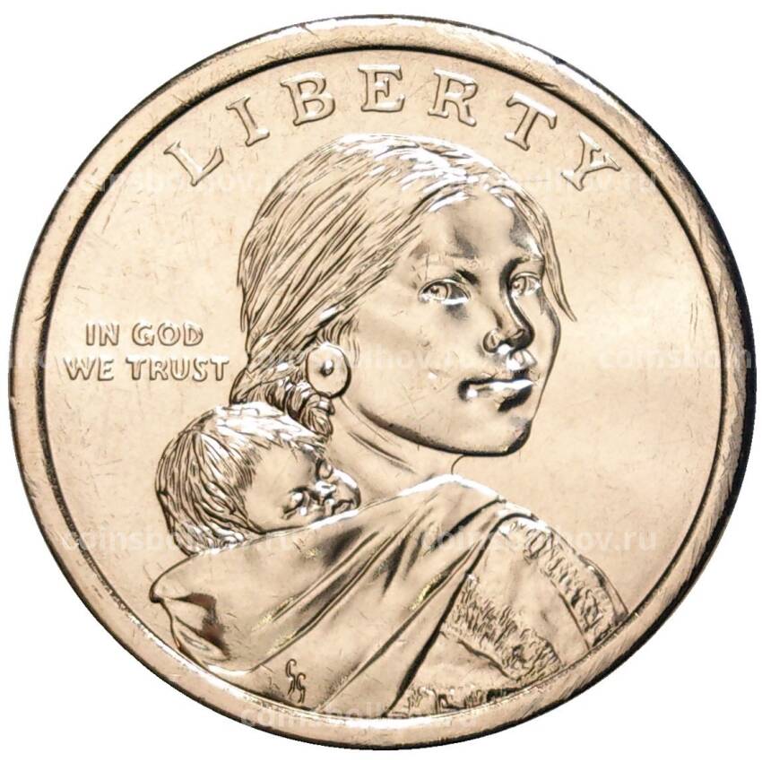 Монета 1 доллар 2023 года P США — «Коренные Американцы — Мария Толчиф и американские индейцы в балете» (вид 2)