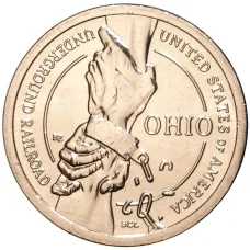 Монета 1 доллар 2023 года D США — «Американские инновации — подземная железная дорога» (аверс)