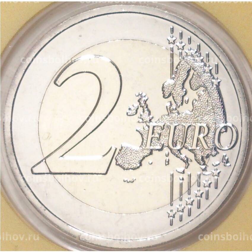 Монета 2 евро 2023 года Франция «XXXIII летние Олимпийские игры 2024 в Париже» (Желтый блистер) (вид 4)