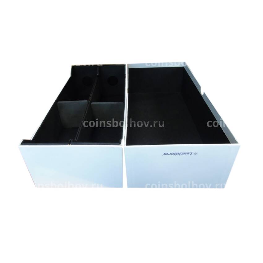 Бокс «Intersept Box» для хранения монет в плоских капсулах (слабах), Белый, LEUCHTTURM, 345237 (вид 2)