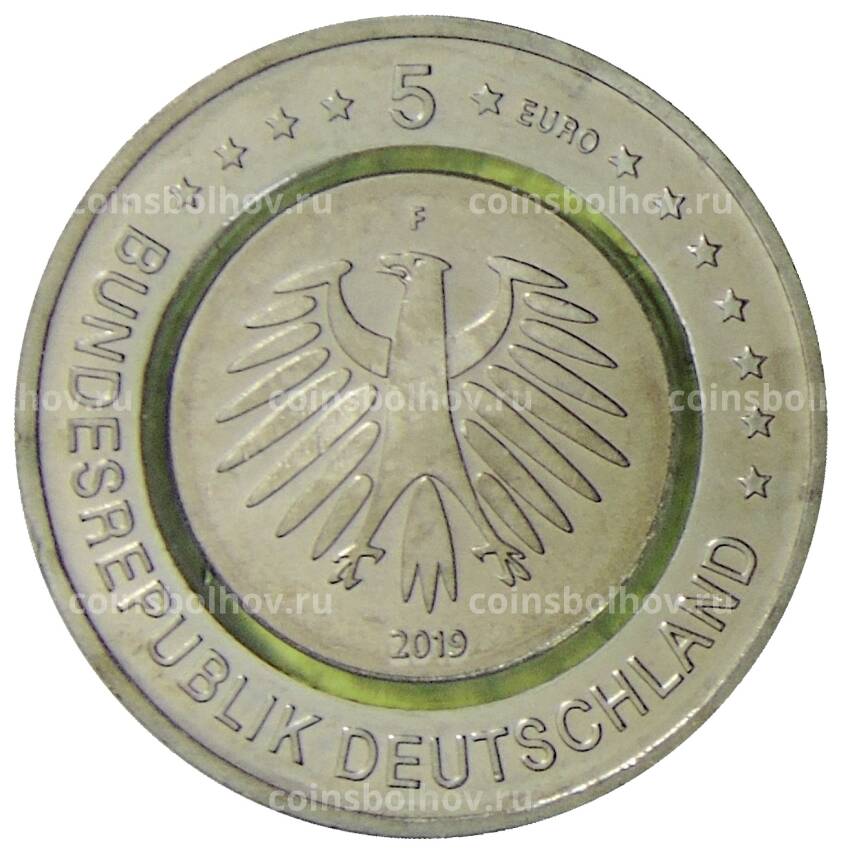 Монета 5 евро 2019 года F Германия —  Умеренная климатическая зона (вид 2)