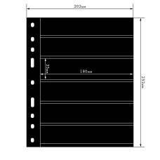 Лист для банкнот на 6 ячеек формат «Optima» 6S Черные LEUCHTTURM 316995 (аверс)