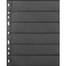 Лист для банкнот на 6 ячеек формат «Optima» 6S Черные LEUCHTTURM 316995 (реверс)