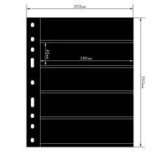 Лист для банкнот на 5 ячеек формат «Optima» 5S Черные LEUCHTTURM 333229 (аверс)