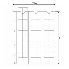 Лист для 54 монет диаметром до 20 мм формат «Optima» LEUCHTTURM 315033 (аверс)
