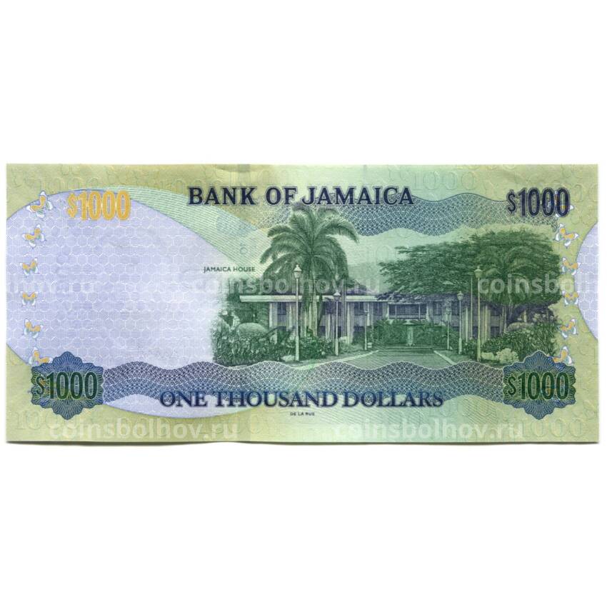 Банкнота 1000 долларов 2021 года Ямайка (вид 2)