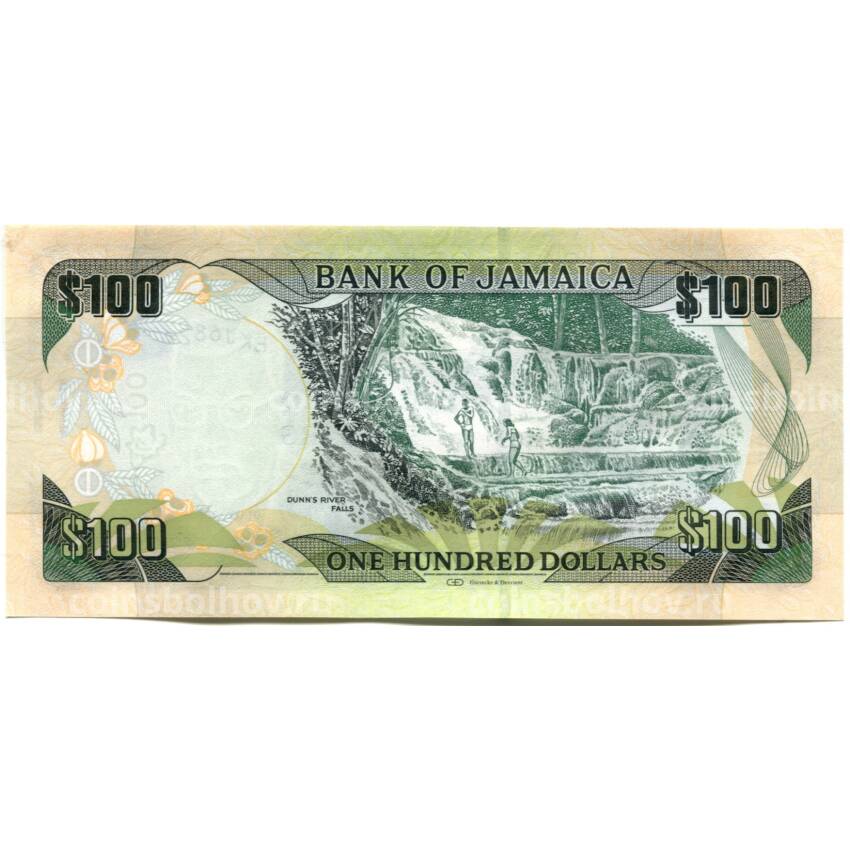 Банкнота 100 долларов 2021 года Ямайка (вид 2)