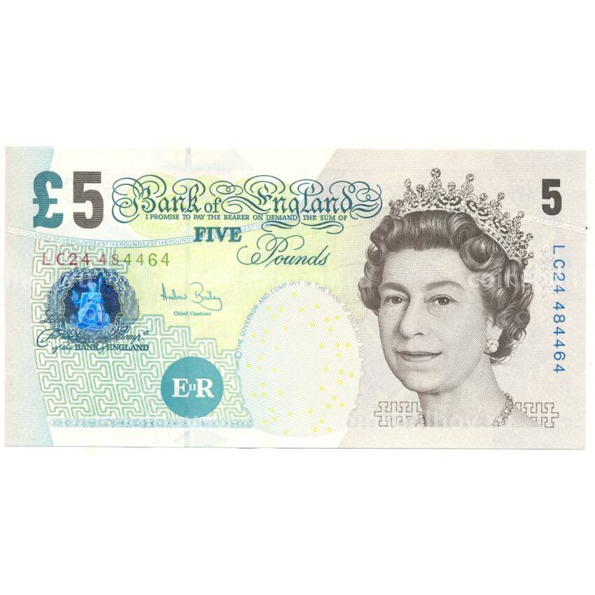 Банкнота 5 фунтов  Великобритания