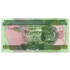 Банкнота 2 доллара 2011 года Соломоновы Острова (аверс)