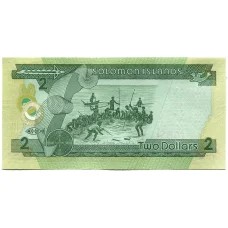 Банкнота 2 доллара 2011 года Соломоновы Острова (реверс)