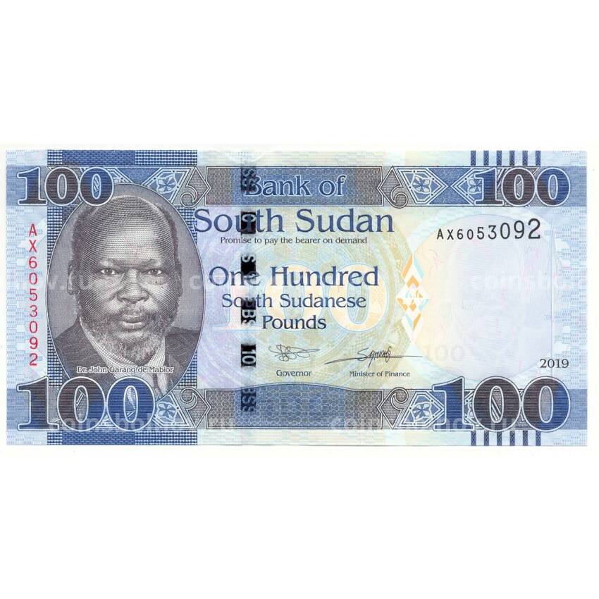 Банкнота 100 фунтов 2019 года Южный Судан