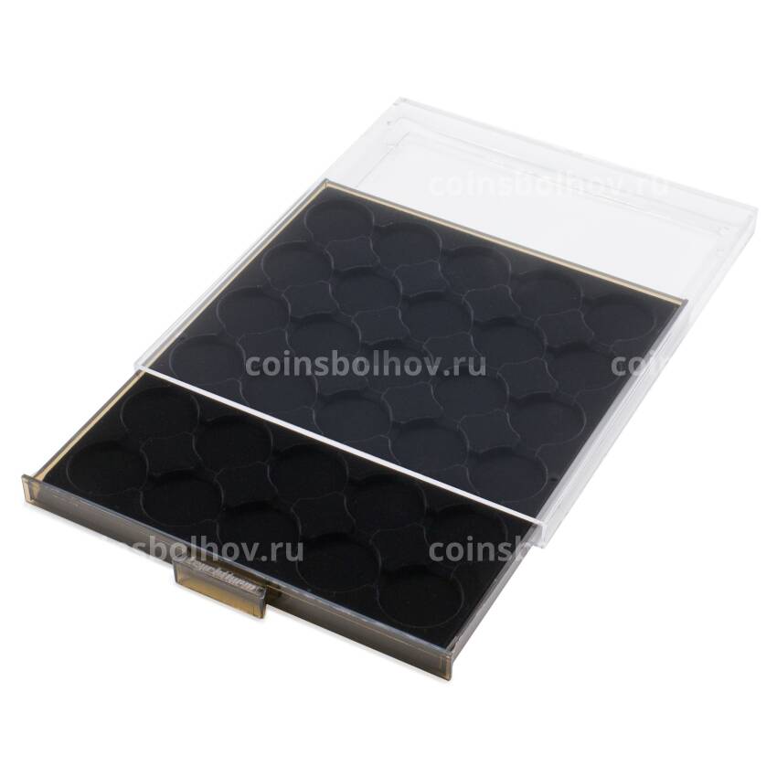 Кассета на 30 ячеек для хранения и презентации монет в капсулах диаметром до 33 мм MB черный LEUCHTTURM 359440 (вид 2)