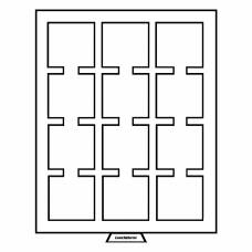 Кассета для хранения и презентации монет в капсулах «QUADRUM XL» на 12 ячеек MB LEUCHTTURM 343230