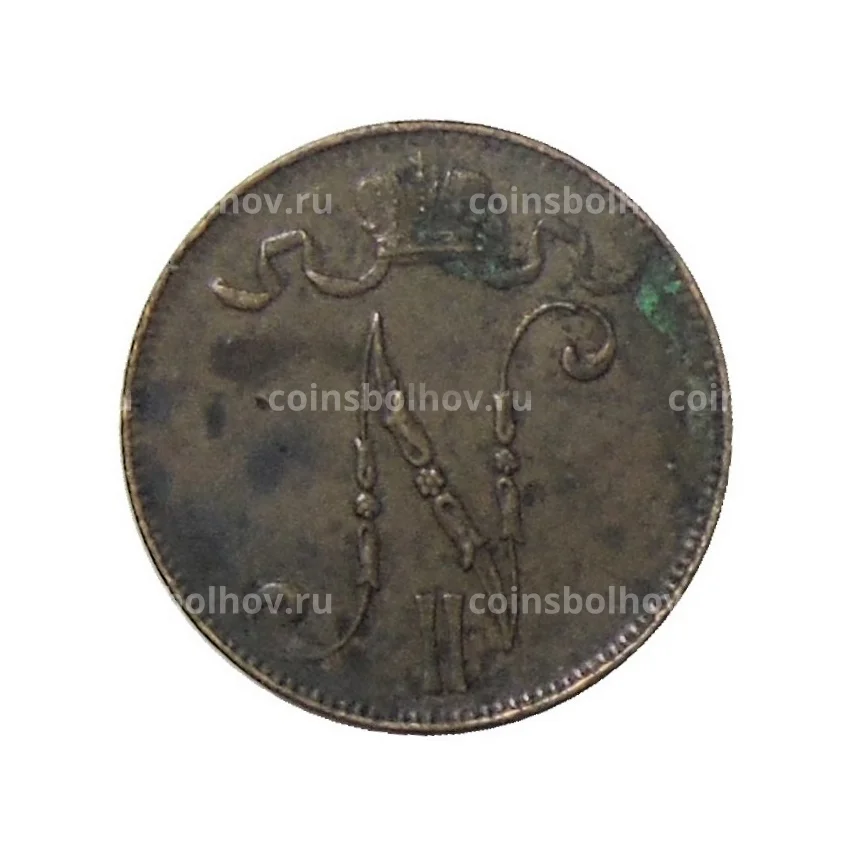 Монета 5 пенни 1916 года Русская Финляндия (вид 2)