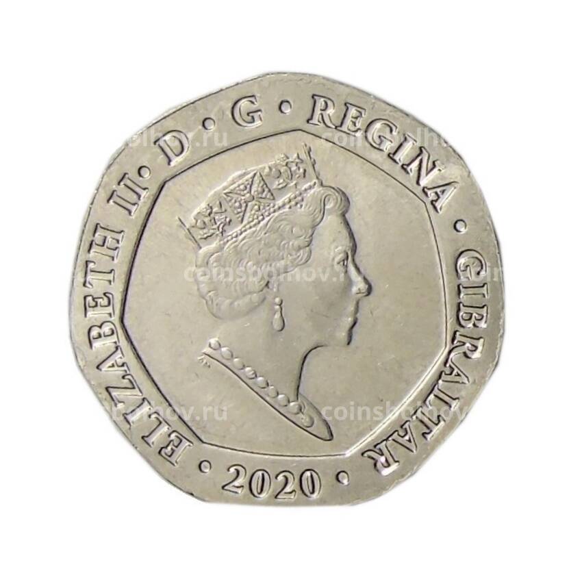 Монета 20 пенсов 2020 года Гибралтар  (вид 2)