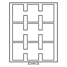 Кассета на 9 ячеек (86х54) для хранения золотых слитков в блистерной упаковке МВ черный LEUCHTТURM 362883