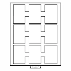 Кассета на 9 ячеек (86х54) для хранения золотых слитков в блистерной упаковке МВ черный LEUCHTТURM 362883 (аверс)