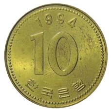 Монета 10 вон 1994 года Южная Корея (аверс)