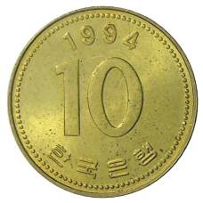 Монета 10 вон 1994 года Южная Корея (аверс)