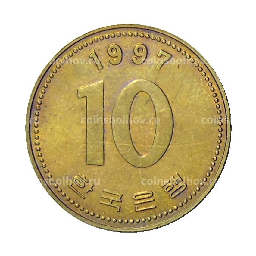 Монета 10 вон 1997 года Южная Корея