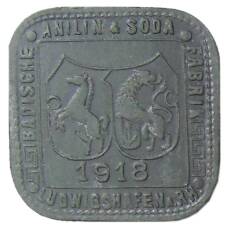 Монета 10 пфеннигов 1918 года Германия Нотгельд —  Людвигсхафен (реверс)