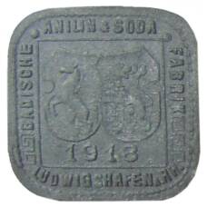 Монета 10 пфеннигов 1918 года Германия Нотгельд —  Людвигсхафен (реверс)