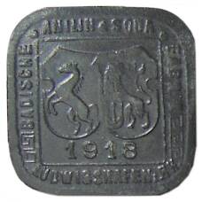 Монета 10 пфеннигов 1918 года Германия Нотгельд —  Людвигсхафен (реверс)