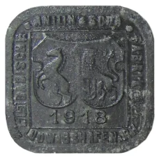 Монета 10 пфеннигов 1918 года Германия Нотгельд —  Людвигсхафен (реверс)