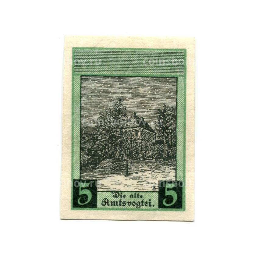 Банкнота 5 пфеннигов 1922 года Германия Нотгельд — Берген на Думме (вид 2)
