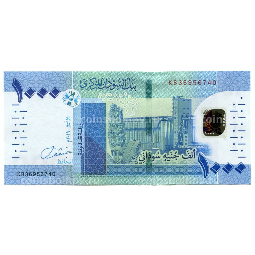 Банкнота 1000 динар 2019 года Судан (вид 2)
