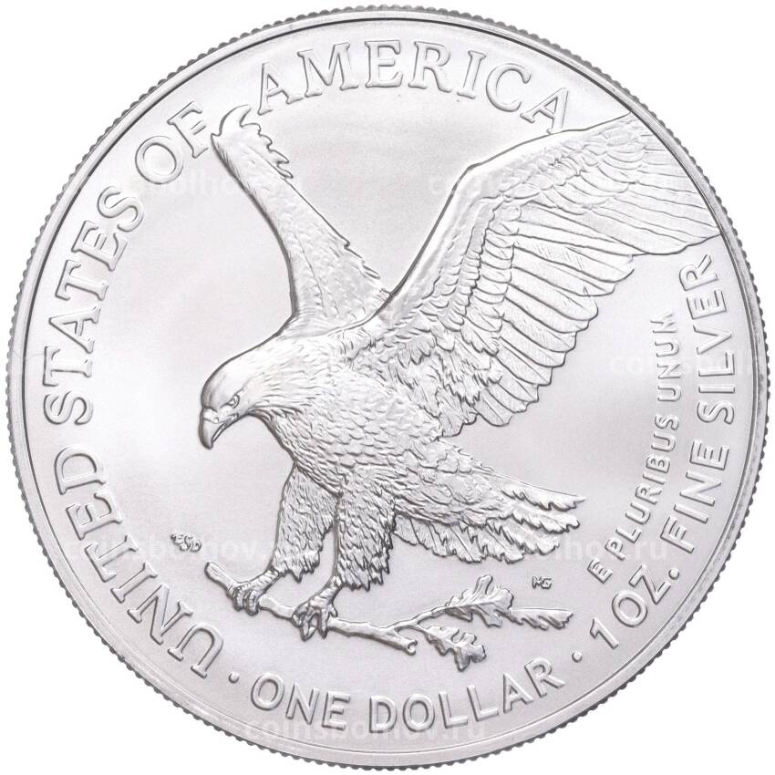Монета 1 доллар 2023 года США — Шагающая свобода (Орел с дубовой веткой) (вид 2)