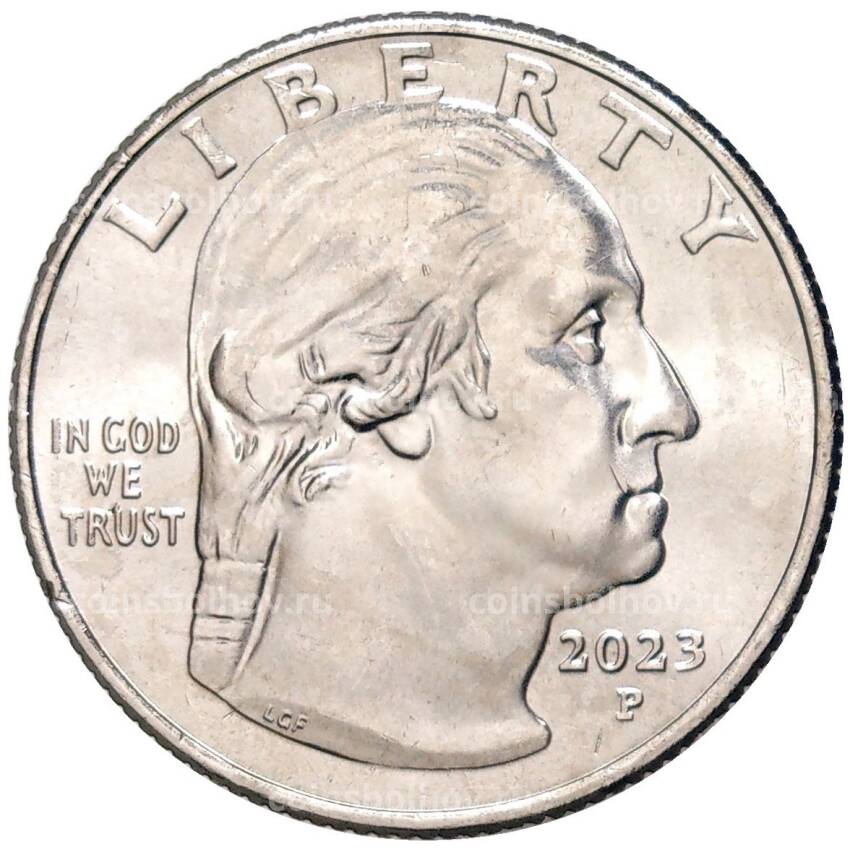 Монета 1/4 доллара (25 центов) 2023 года P США «Американские женщины — Бесси Колман» (вид 2)