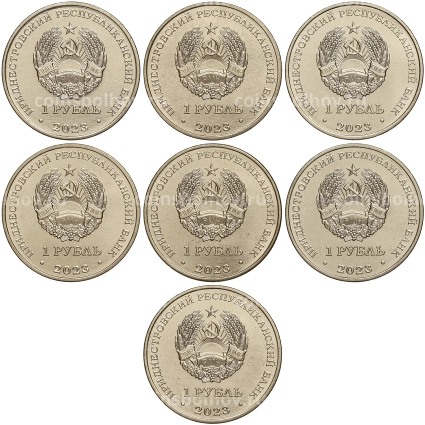 Набор монет 1 рубль 2023 Приднестровье  — Рода войск Вооружённых сил (вид 2)