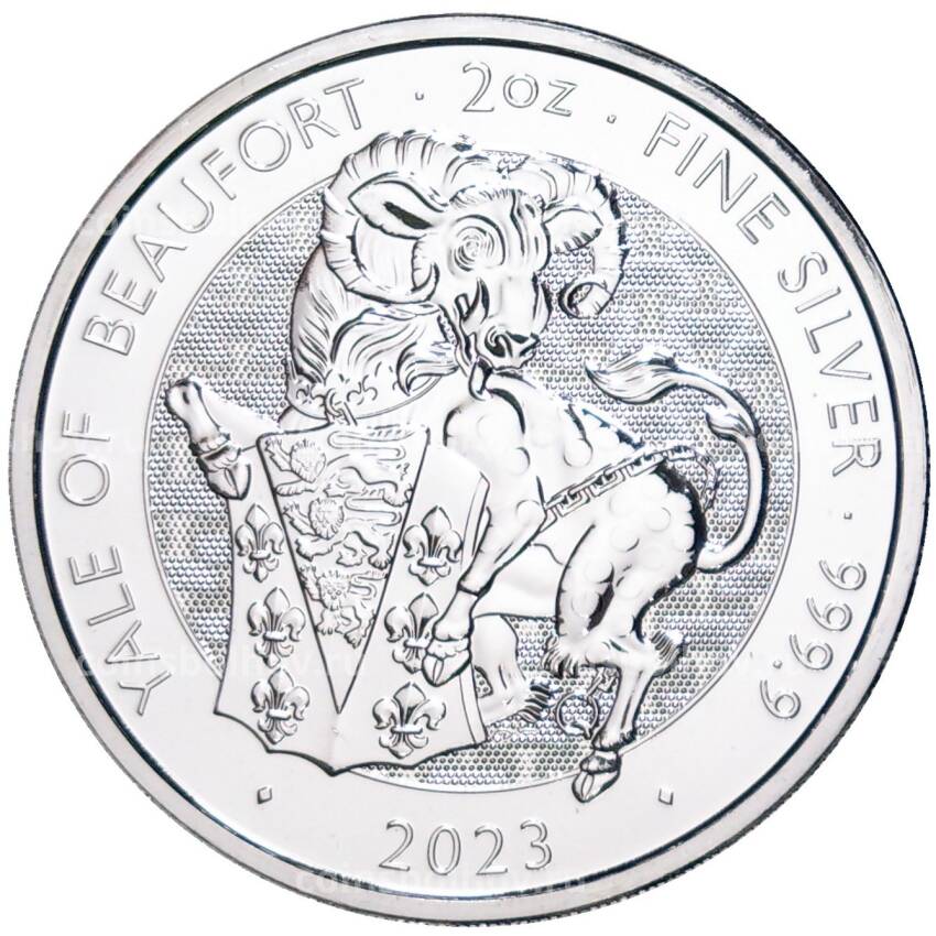 Монета 5 фунтов 2023 года Великобритания —   Звери Тюдоров — Йель Бофорта