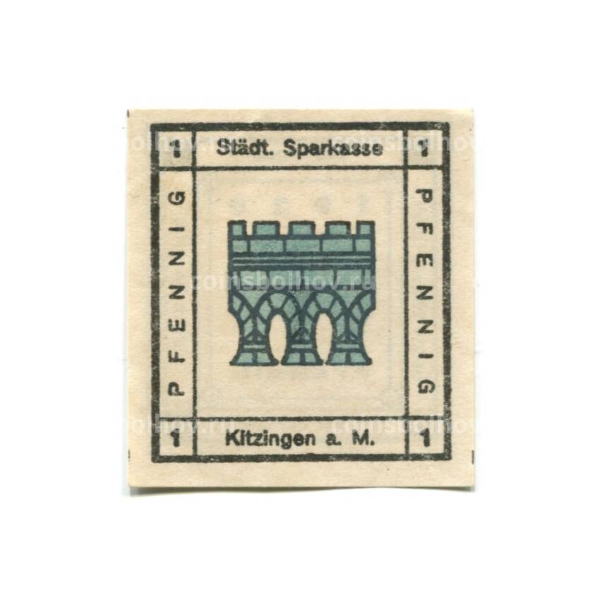 Банкнота 1 пфенниг 1920 года Германия Нотгельд — Китценген (вид 2)