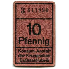 Банкнота 10 пфеннигов Германия Нотгельд — Эссен (аверс)