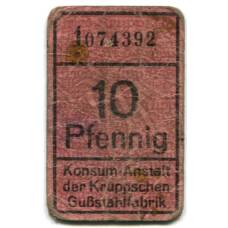 Банкнота 10 пфеннигов  Германия Нотгельд — Эссен (аверс)