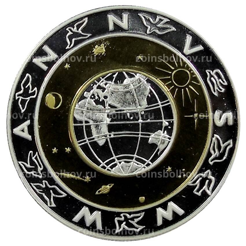 Монета 5 динеро 1999 года Андорра —  Миллениум (вид 2)