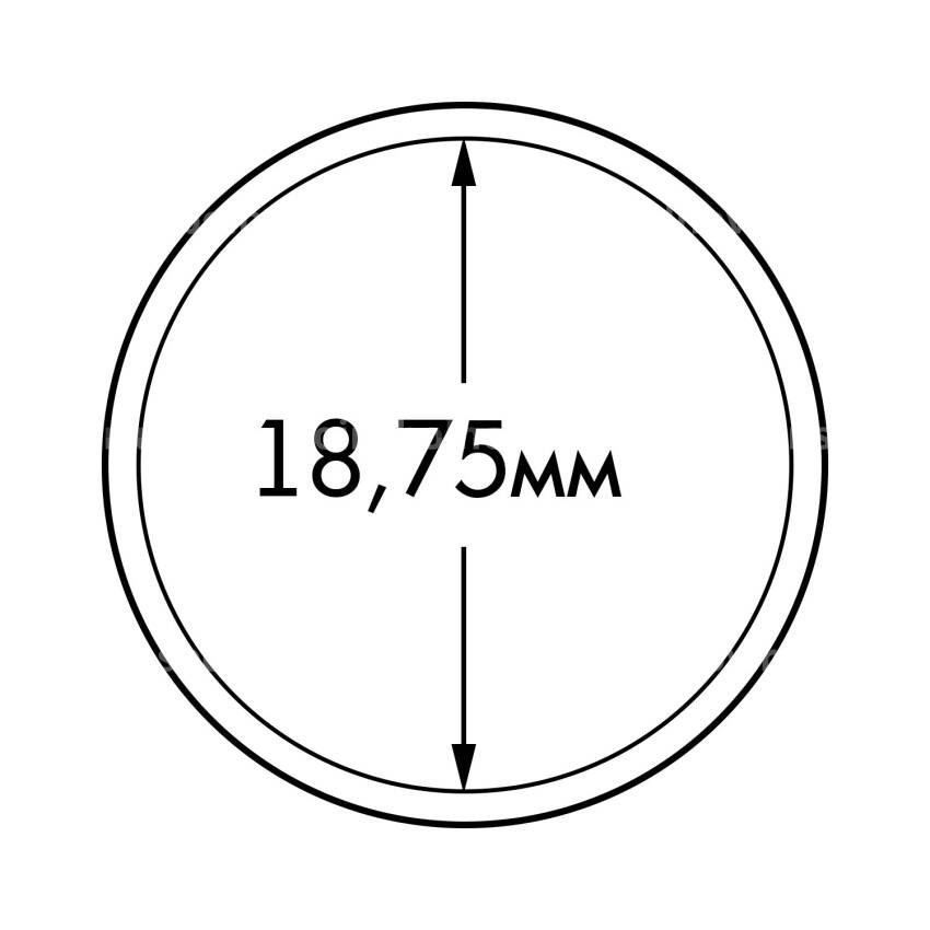 Капсула «ULTRA Perfect Fit» для монет 2 евроцента диаметром 18.75 мм LEUCHTTURM 365286
