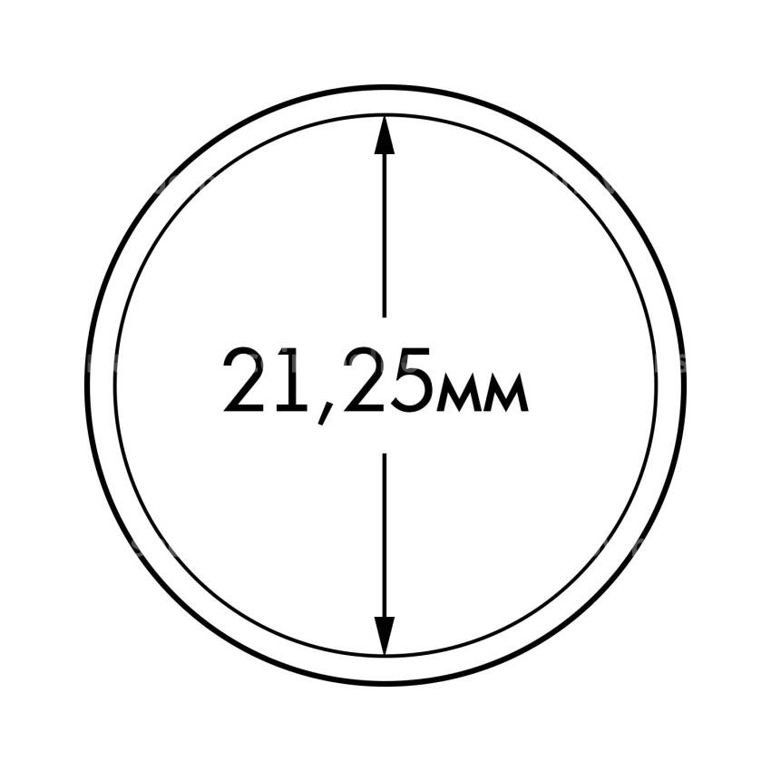 Капсула «ULTRA Perfect Fit» для монет 5 евроцентов диаметром 21.25 мм LEUCHTTURM 365287