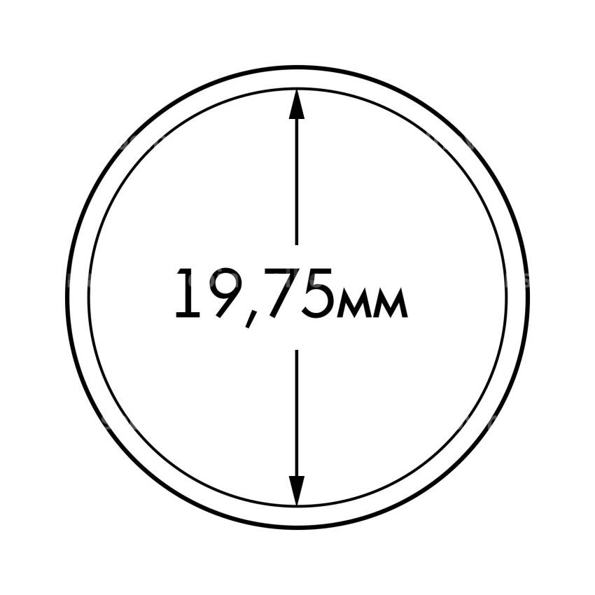 Капсула «ULTRA Perfect Fit» для монет 10 евроцентов диаметром 19.75 мм LEUCHTTURM 365288