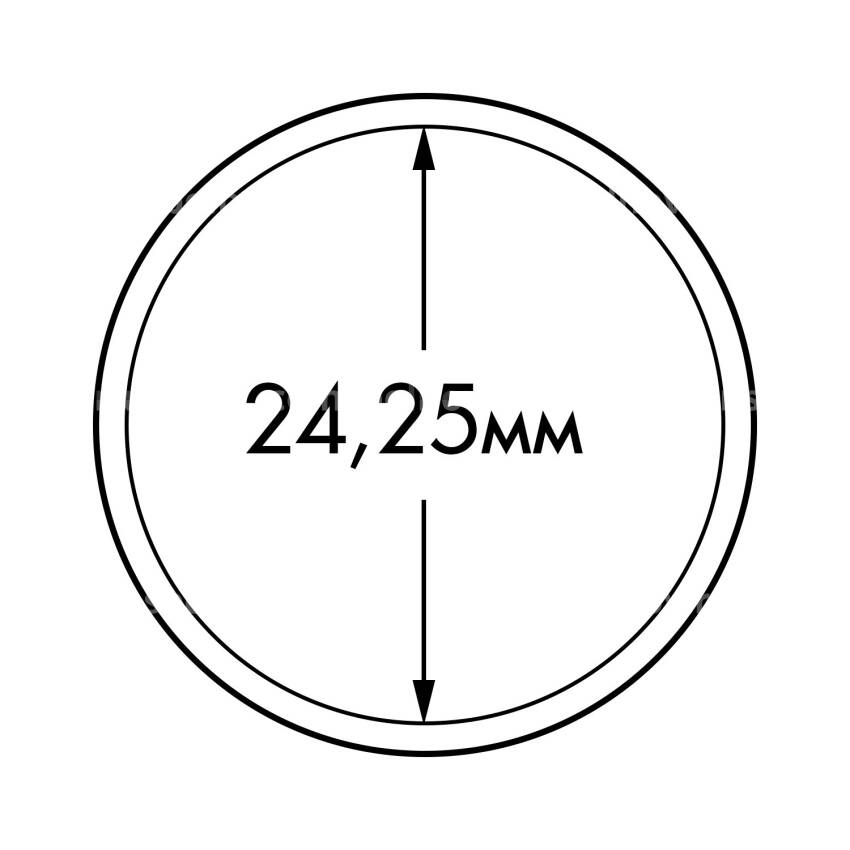 Капсула «ULTRA Perfect Fit» для монет 50 евроцентов диаметром 24.25 мм LEUCHTTURM 365290