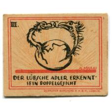 Банкнота 20 пфеннигов 1921 года Германия Нотгельд — Любек (вид 2)