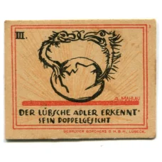 Банкнота 20 пфеннигов 1921 года Германия Нотгельд — Любек (вид 2)