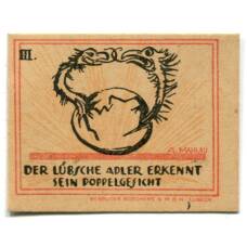 Банкнота 20 пфеннигов 1921 года Германия Нотгельд — Любек (вид 2)