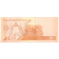 Банкнота 20 боливар 2021 года Венесуэла (вид 2)
