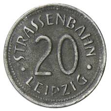Монета 20 пфеннигов 1918 года Транспортный нотгельд — Лейпциг (аверс)