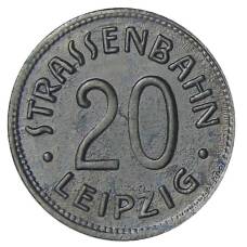 Монета 20 пфеннигов 1918 года Транспортный нотгельд — Лейпциг (аверс)